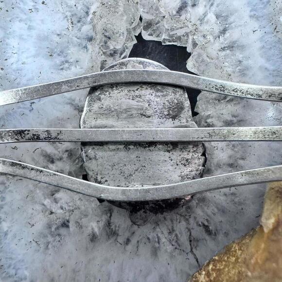 Vintage Native American Silver Turquoise Decorated Bracelet For Women - Picture 6 of 10